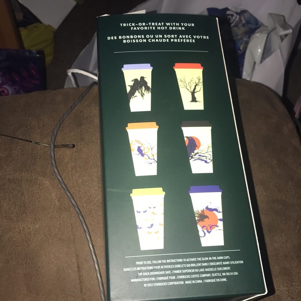 NWT Starbucks Glow in the Dark Halloween Hot Cups (6-Pack) (16 oz) - Picture 7 of 12